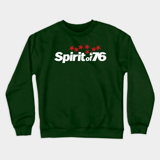 Spirit of '76 - White & Red Crewneck Sweatshirt by SkyBacon